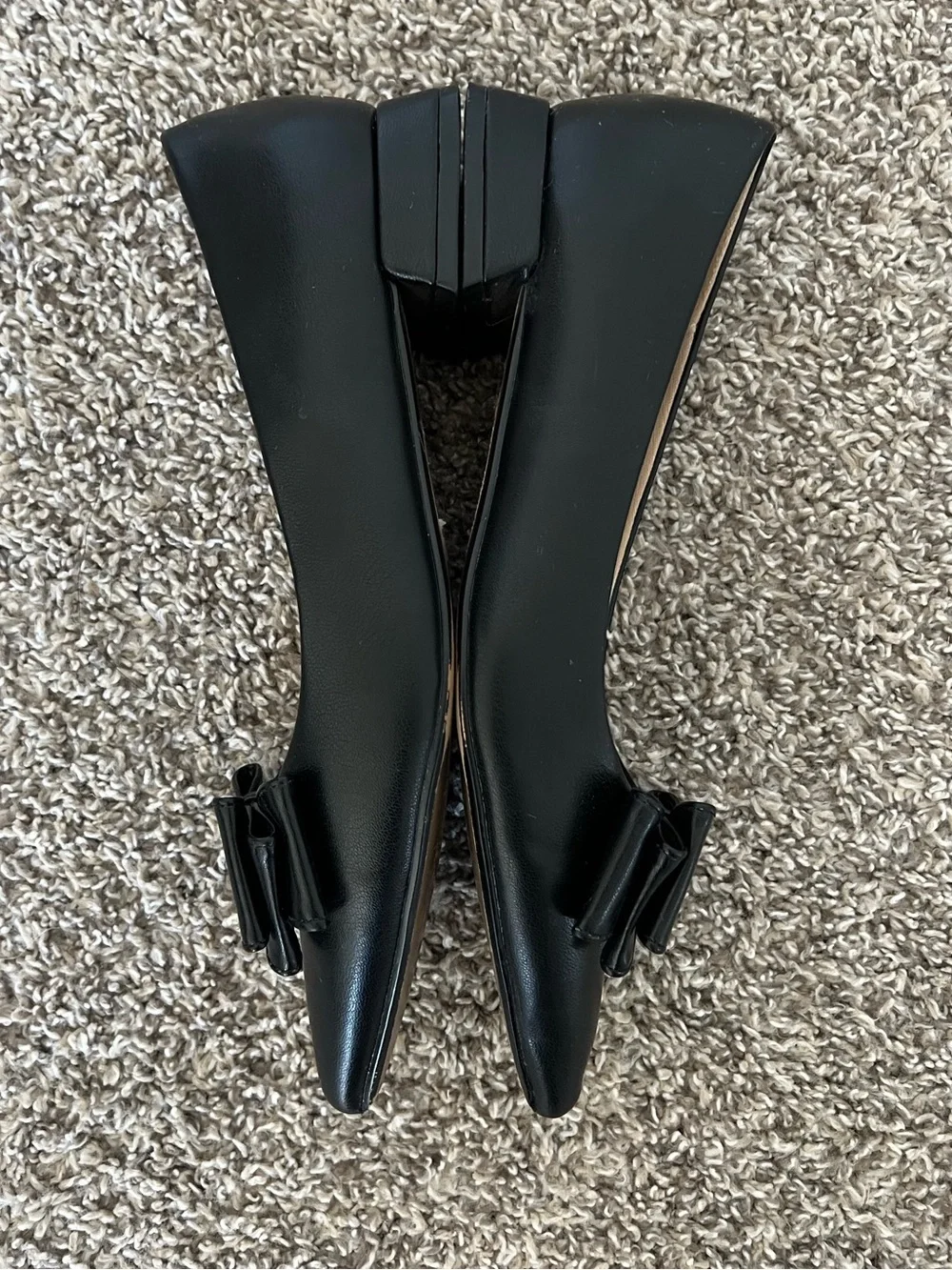 Journee Collection Black Pointed Toe Bow Flats Size 8
